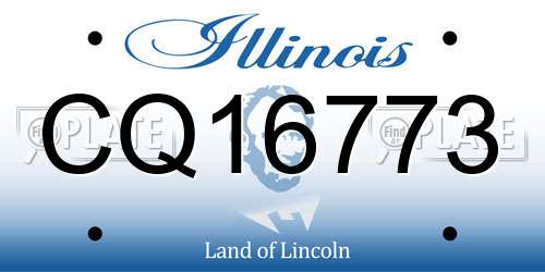 CQ16773 Illinois License Plate