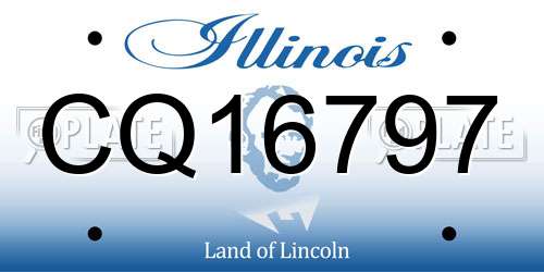 CQ16797 Illinois License Plate