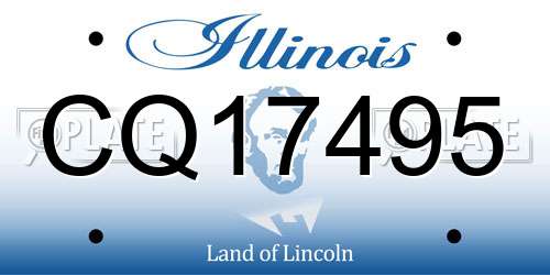 CQ17495 Illinois License Plate