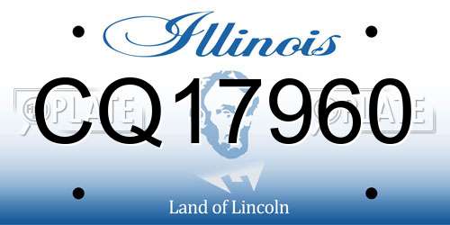 CQ17960 Illinois License Plate