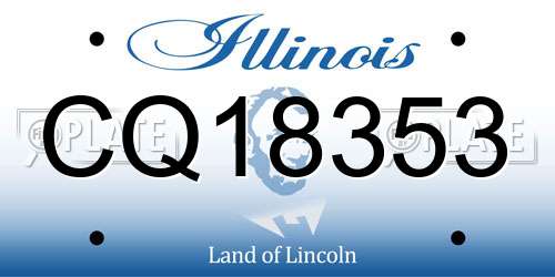 CQ18353 Illinois License Plate
