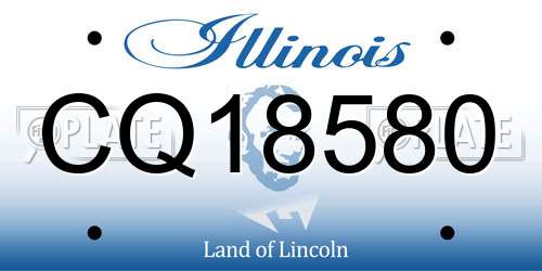 CQ18580 Illinois License Plate