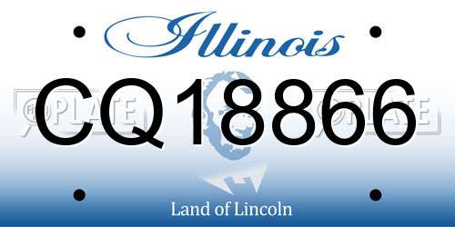 CQ18866 Illinois License Plate