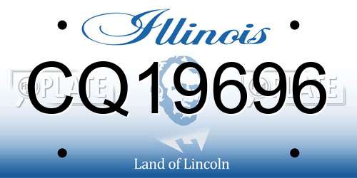 CQ19696 Illinois License Plate