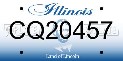 CQ20457 Illinois License Plate