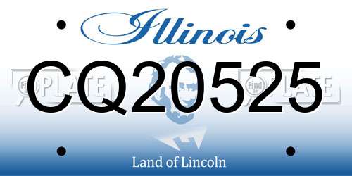 CQ20525 Illinois License Plate