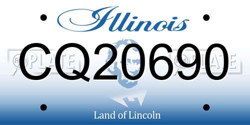 CQ20690 Illinois License Plate
