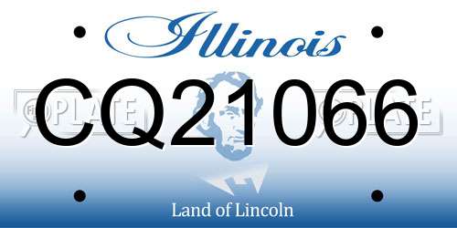 CQ21066 Illinois License Plate
