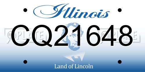 CQ21648 Illinois License Plate
