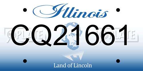 CQ21661 Illinois License Plate