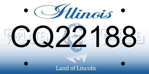 CQ22188 Illinois License Plate