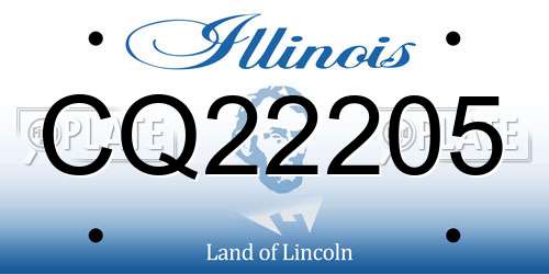CQ22205 Illinois License Plate