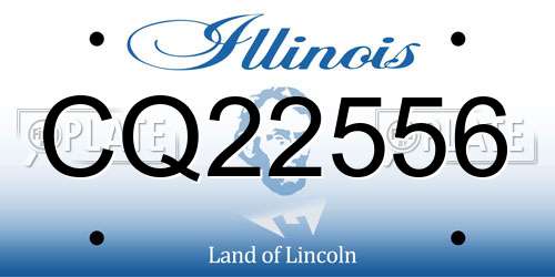 CQ22556 Illinois License Plate