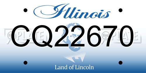 CQ22670 Illinois License Plate