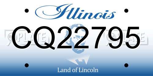 CQ22795 Illinois License Plate