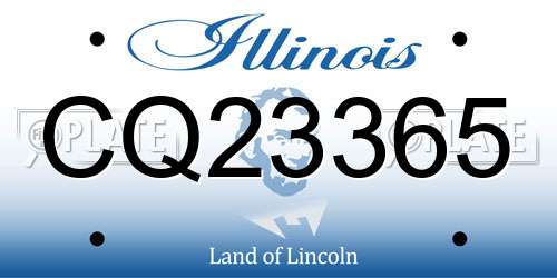 CQ23365 Illinois License Plate