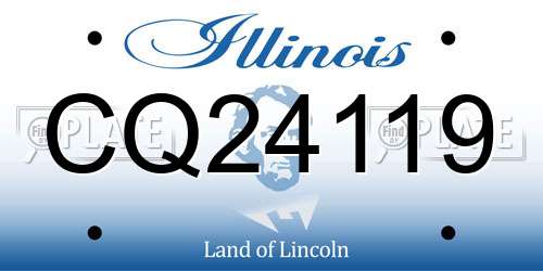 CQ24119 Illinois License Plate