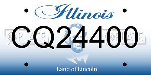CQ24400 Illinois License Plate