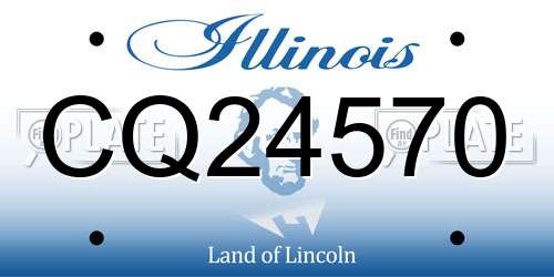 CQ24570 Illinois License Plate