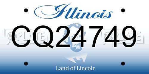 CQ24749 Illinois License Plate