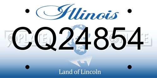 CQ24854 Illinois License Plate