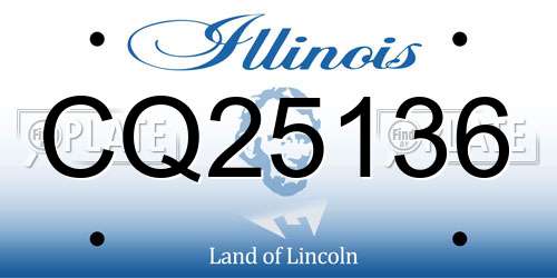 CQ25136 Illinois License Plate