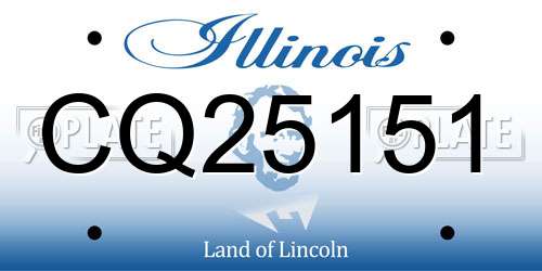 CQ25151 Illinois License Plate
