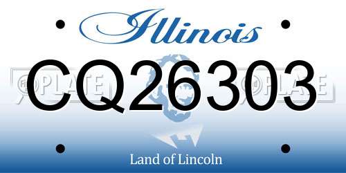 CQ26303 Illinois License Plate