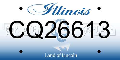 CQ26613 Illinois License Plate