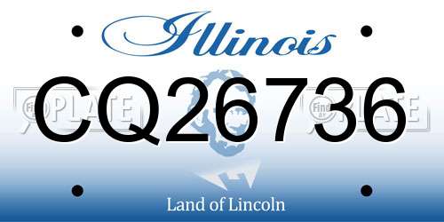 CQ26736 Illinois License Plate