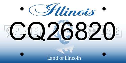 CQ26820 Illinois License Plate