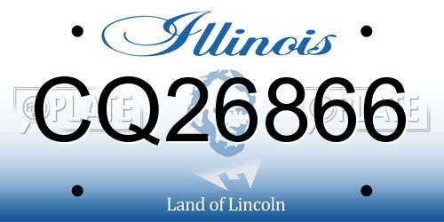 CQ26866 Illinois License Plate