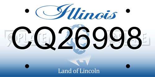 CQ26998 Illinois License Plate