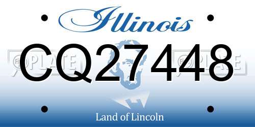 CQ27448 Illinois License Plate