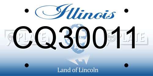 CQ30011 Illinois License Plate
