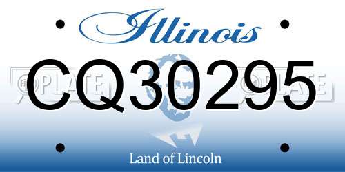 CQ30295 Illinois License Plate