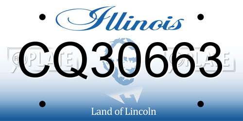 CQ30663 Illinois License Plate
