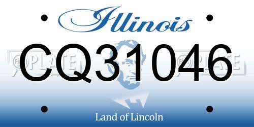 CQ31046 Illinois License Plate
