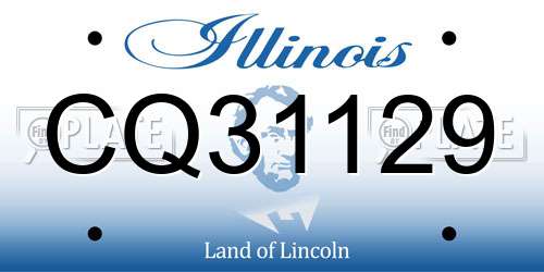 CQ31129 Illinois License Plate