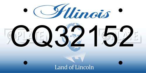 CQ32152 Illinois License Plate