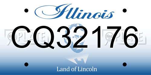 CQ32176 Illinois License Plate