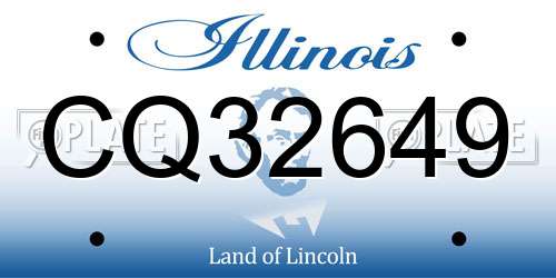 CQ32649 Illinois License Plate