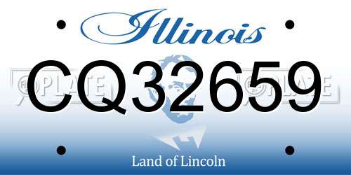 CQ32659 Illinois License Plate