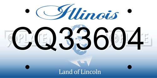 CQ33604 Illinois License Plate