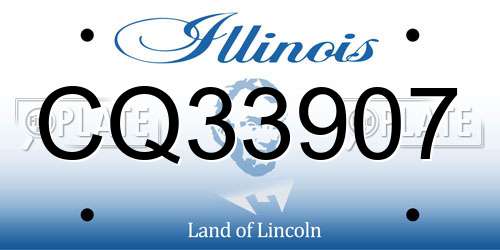 CQ33907 Illinois License Plate