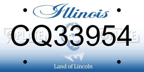 CQ33954 Illinois License Plate