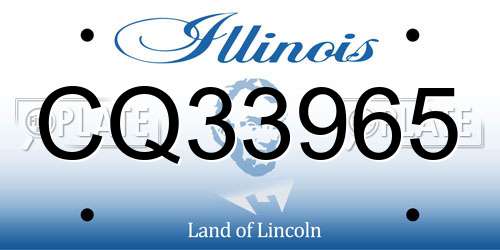 CQ33965 Illinois License Plate