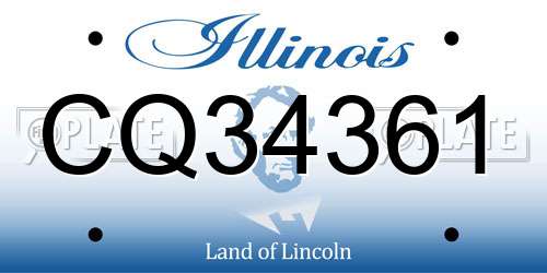 CQ34361 Illinois License Plate