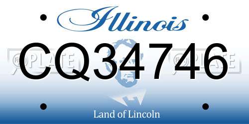 CQ34746 Illinois License Plate