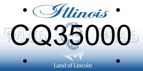 CQ35000 Illinois License Plate